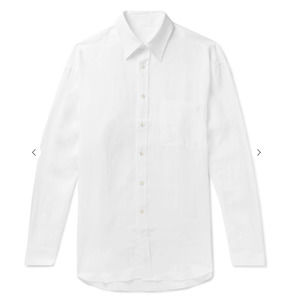 ANDERSON & SHEPPARD Linen White button Shirt